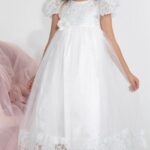 Φόρεμα λευκό με τούλι